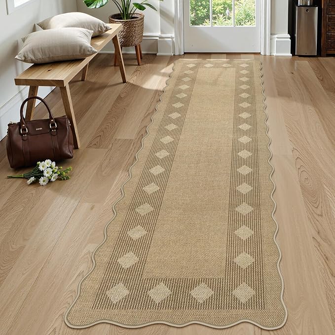 LIVEBOX Easy Jute Diamond Runner Rug by LIVEBOX