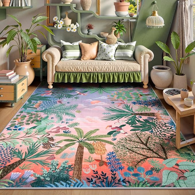 LIVEBOX Jungle Rugs 5x7 Kids Rugs by LIVEBOX