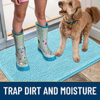 Smiry Dog Door Mat for Muddy Paws 36x24, Absorbent Dirt Trapper, Non-Slip - Image 3