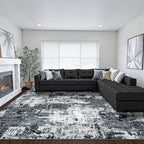 RELEANY Washable Area Rugs 8'x10' Non-Slip Modern Abstract Soft - Image 8