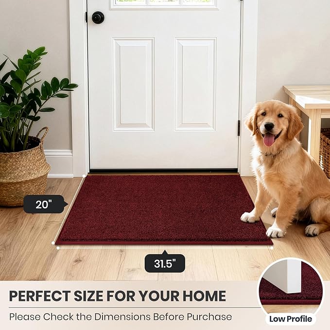 PURRUGS Dirt Trapping Door Mat 20" x 31.5", Non-Slip Machine Washable Entryway - Image 8