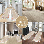 Vaukki Boho Kitchen Rug Sets 3 Pieces, Washable Kitchen Mats - Image 4