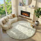 Amdrebio Ivory White Round Rug 4Ft - Image 5