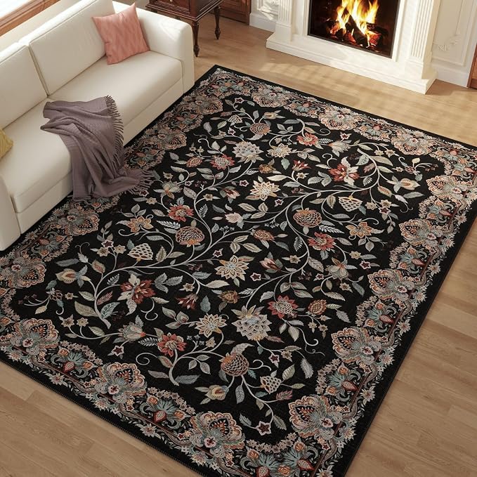Rugcomf Vintage Paisley Rugs for Living Room 8'x10' - Image 5