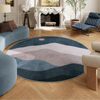 Abstract Round Rugs for Living Room, Circlr Area Rug for Bedroom 8ft Non Slip - Image 6