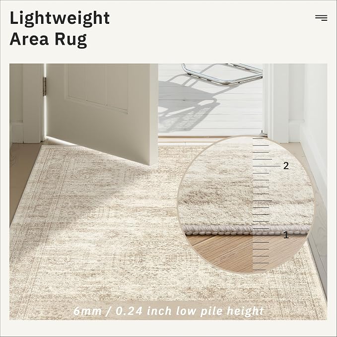 Soalmost Runner Rug 2'x6' Washable Non-Slip Runner Rugs - Image 9