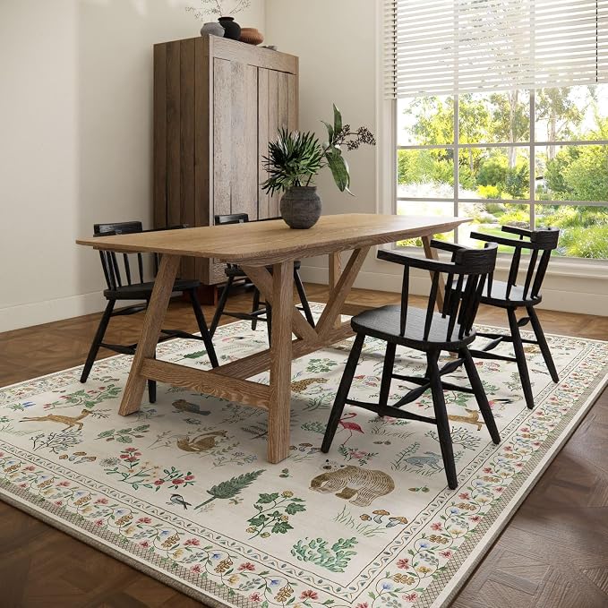9x12 Area Rugs for Living Room: Washable Bedroom Rug Vintage Stain Resistant - Image 6