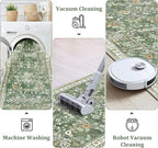 Yamaziot Washable Area Rug 9x12 – Large Non-Slip Boho Floral Living Room Rug - Image 4