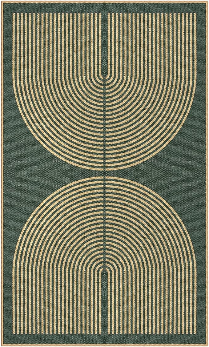 Lahome Enfys Modern Rainbow Easy Jute Entry Rug, 3x5 Washable Outdoor Patio - Image 8