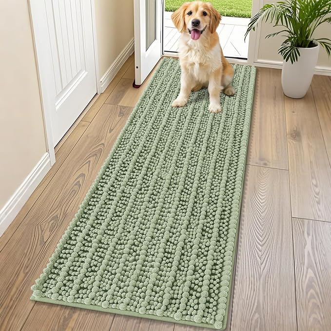 Smiry Dog Door Mat for Muddy Paws 70x24, Absorbent Dirt Trapper, Non-Slip by Smiry