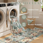 DUKINO 3x5 Area Rug, Floral Non-Slip Indoor Washable Rug - Image 6