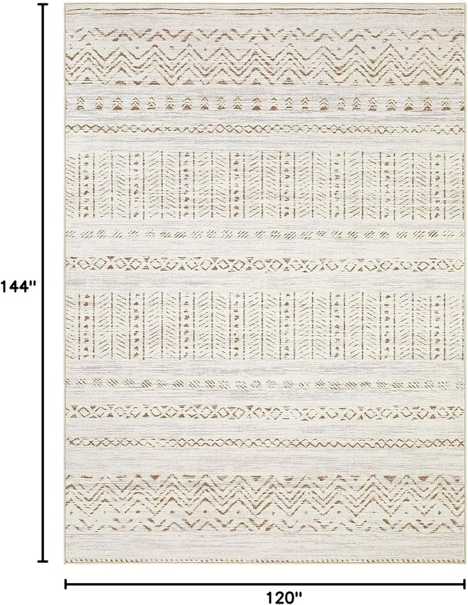 cotiled 10x12 Area Rugs Living Room Rug: Washable Boho Rugs - Image 2