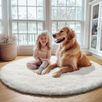 ONASAR Cream White Round Rugs 7ft - Image 7