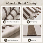 AMOAMI Outdoor Rug Patio Rug 8x10 ft Quick Dry Flatweave Textured Machine - Image 3