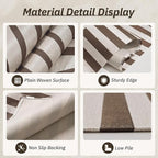 AMOAMI Outdoor Rug Patio Rug 5x8 ft Quick Dry Flatweave Textured Machine - Image 3