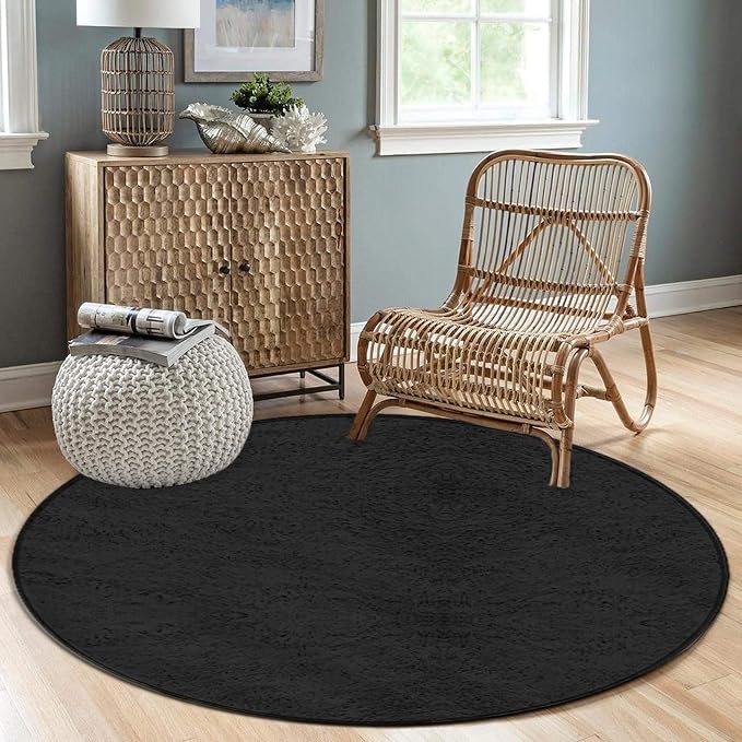 Room Sofa Yoga Soft Round Carpet, Home Decor Non Slip Kitchen Office Circle Rug - Image 3