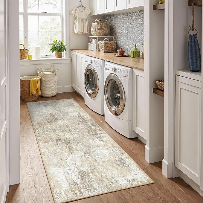 RELEANY Washable Area Rugs 2'x10' Non-Slip Modern Abstract Soft - Image 3