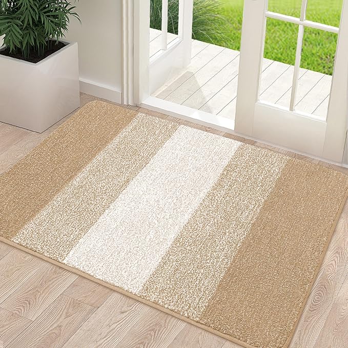 Kitinjoy Indoor Outdoor Door Mat, 34x21 Non-Slip Absorbent Dirt Trapper by Kitinjoy