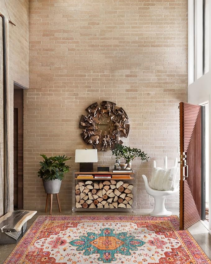 Moynesa Ultra-Thin Pink Area Rug - Image 7