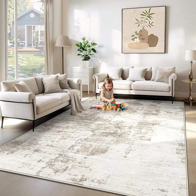 XLUEZ 6x9 Area Rugs for Living Room, Washable Modern Abstract Large Area Rug by XLUEZ