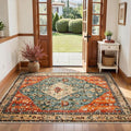 SERISSA Boho Area Rug for Entryway, 3x4 | Washable, Ultra Soft Print Distressed by SERISSAHomeDecorCollection