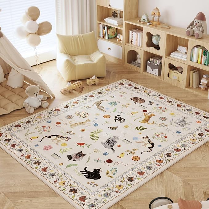 Rugcomf Area Rugs 8x10 Rug for Living Room Clearance Washable Boho Area Rug Non - Image 5
