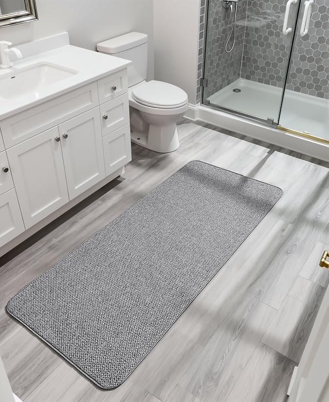 Bosap Bath Mat, Ultra Thin Bathroom Runner Rugs, Large Bath Mats - Image 6