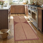 Lahome Enfys Modern Rainbow Easy Jute 2x6 Runner Rug, Farmhouse Stain Resistant - Image 2