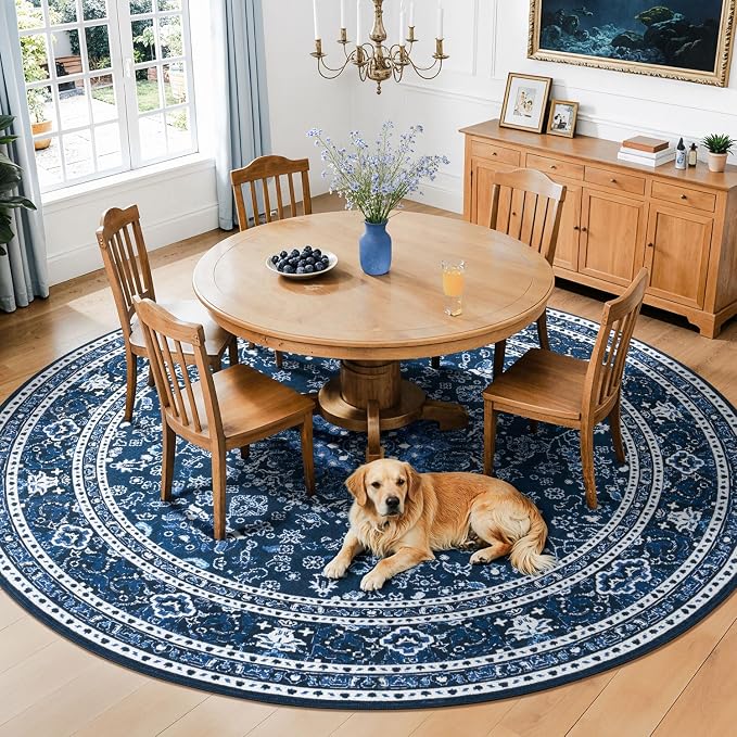 Lessymo Washable 8FT Round Area Rugs - Image 3