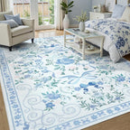 DCX Washable 4x6 Bow Rug, Cute Soft Low Pile Indoor Décor Carpet, Kid & Pet - Image 2