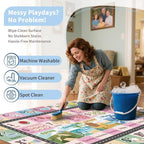 Kids ABC Rug for Playroom, Classroom Alphabet Area Carpet Playmat, Washable - Image 5