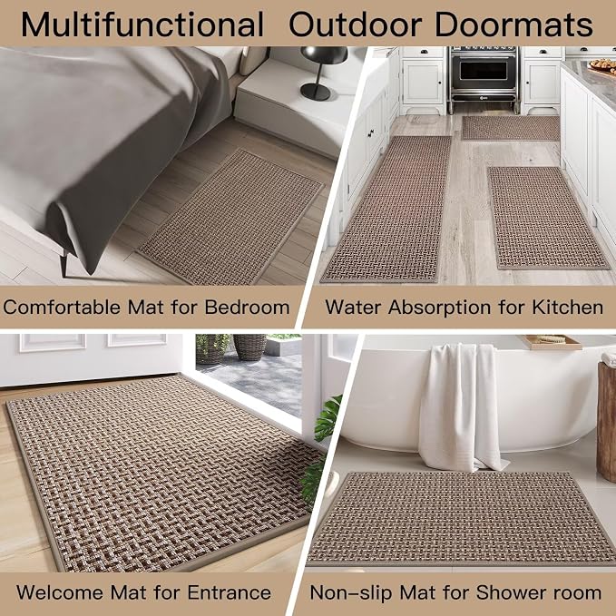 YDKGL Door Mat 31x47, Dirt Resistant and Absorbent, Non-Slip Rubber Backing - Image 8
