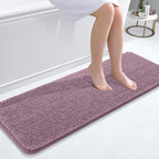 OLANLY Bathroom Runner Rugs 47x17, Soft Absorbent Chenille Bath Rugs, Rubber by OLANLY