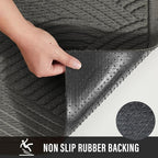 HIYARD Sturdy Front Door Mat, Absorbent Muddy Dirt Resist Welcome Door Mats - Image 3