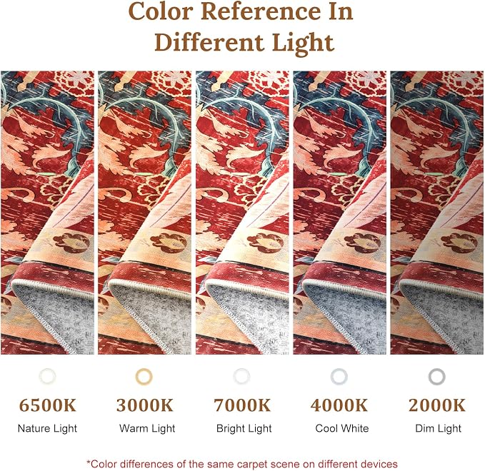 AMTOVO 2.7x8 Runner Rug for Hallway, Washable Non-Slip Long Kitchen Carpet - Image 9