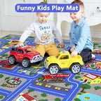 Capslpad Kids Rug Educational Play Rug 6.6' x 5' Traffic Road Kids Play Car Mat - Image 3