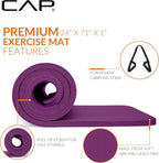 CAP Barbell 1-Inch High Density Exercise Yoga Mat - Image 3