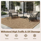MontVoo-Outdoor Rug-Patio Rug 6x9 ft Polypropylene Indoor Outdoor Rugs Outdoor - Image 5