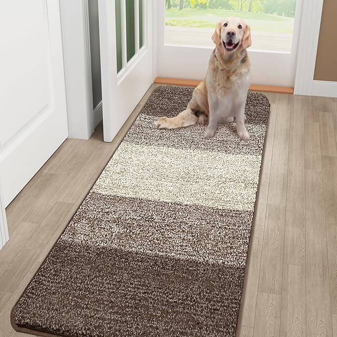 Kitinjoy Indoor Outdoor Door Mat, 48x30 Non-Slip Absorbent Dirt Trapper by Kitinjoy