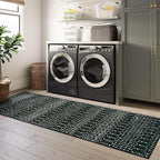 Lahome Moroccan Black Rug 2x8 Washable Non-Skid Kitchen Floor Runner, - Image 7