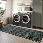 Lahome Moroccan Black Washable Runner 2x5 Non-Slip Lightweight Laundry Room Rug - Image 6