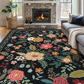 8x10 Area Rug, Floral Rugs for Living Room, Stain-Resistant Washable Bedroom Rug by Unknown