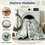 Lessymo Washable Area Rug for Living Room, 9x12 Large Rugs - Image 5