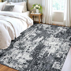 RELEANY Washable Area Rugs 4'x5' Non-Slip Modern Abstract Soft - Image 2