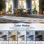 Lessymo 2 x 6 Runner Rug, Machine Washable Area Rugs Boho Faux Wool Low Pile - Image 8