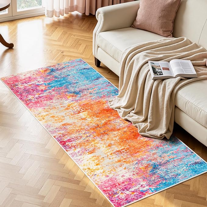 Rugflix 2x6 Runner Rug for Entryway, Kitchen Rugs Soft Non-Slip Washable - Image 2