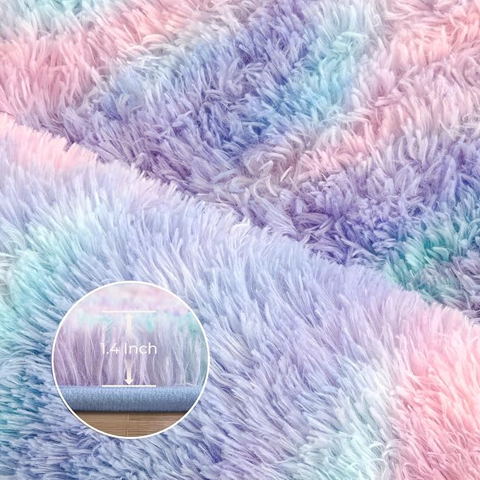 Litanika 9x12 Fluffy Shag Faux Fur Area Rug - Image 5