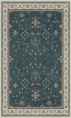 Dark Green Oushak 3x5 Large Entryway Rug - Image 2