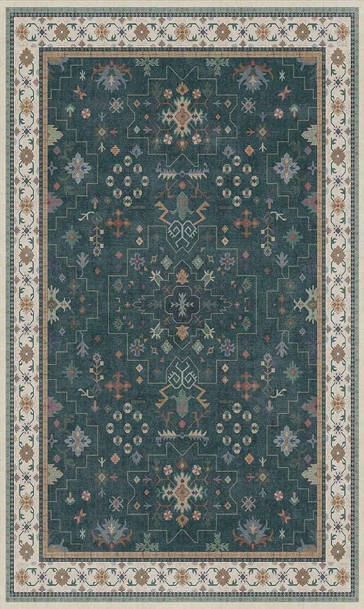 Dark Green Oushak 3x5 Large Entryway Rug - Image 2