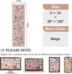 DUKINO 3x10 Runner Rug for Hallway, Washable Kitchen Floral Runner Rug - Image 2